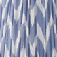 Kamilah 45cm Blue Chevron Patterned Mushroom Pleat Tapered Lampshade