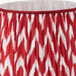 Kamilah 45cm Red Chevron Patterned Mushroom Pleat Tapered Lampshade