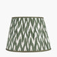 Kamilah 45cm Sage Chevron Pattered Mushroom Pleat Tapered Lampshade