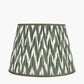 Kamilah 45cm Sage Chevron Pattered Mushroom Pleat Tapered Lampshade