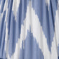 Kamilah 16cm Blue Chevron Patterned Mushroom Pleat Tapered Lampshade