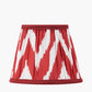 Kamilah 16cm Red Chevron Patterned Mushroom Pleat Tapered Lampshade