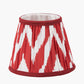 Kamilah 16cm Red Chevron Patterned Mushroom Pleat Tapered Lamp Shade