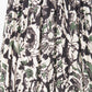 Ornella 14cm Green Floral Design Mushroom Pleat Tall Tapered Candle Clip Lampshade