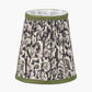 Ornella 14cm Green Floral Design Mushroom Pleat Tall Tapered Candle Clip Lampshade