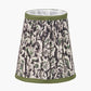 Ornella 14cm Green Floral Design Mushroom Pleat Tall Tapered Candle Clip Lampshade