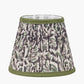 Ornella 16cm Green Floral Design Mushroom Pleat Tapered Lamp Shade
