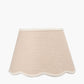 Tabitha 30cm Cream Jute Scalloped Edge Tapered Lampshade with Cream Binding