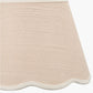Tabitha 30cm Cream Jute Scalloped Edge Tapered Lampshade with Cream Binding