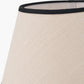 Tabitha 30cm Cream Jute Scalloped Edge Tapered Lampshade with Black Binding