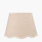 Tabitha 35cm Cream Jute Scalloped Edge Tapered Lampshade with Cream Binding