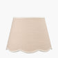 Tabitha 35cm Cream Jute Scalloped Edge Tapered Lampshade with Cream Binding
