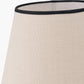 Tabitha 35cm Cream Jute Scalloped Edge Tapered Lampshade with Black Binding