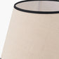 Tabitha 40cm Cream Jute Scalloped Edge Tapered Lampshade with Black Binding