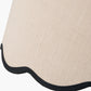 Tabitha 40cm Cream Jute Scalloped Edge Tapered Lampshade with Black Binding