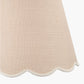 Tabitha 45cm Cream Jute Scalloped Edge Tapered Lampshade with Cream Binding