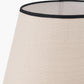 Tabitha 45cm Cream Jute Scalloped Edge Tapered Lampshade with Black Binding