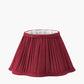 Malia 25cm Mulberry Red Mushroom Pleat Scalloped Tapered Lamp Shade
