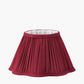 Malia 25cm Mulberry Red Mushroom Pleat Scalloped Tapered Lampshade