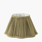 Malia 25cm Olive Green Mushroom Pleat Scalloped Tapered Lampshade