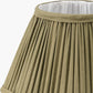 Malia 25cm Olive Green Mushroom Pleat Scalloped Tapered Lamp Shade