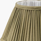 Malia 25cm Olive Green Mushroom Pleat Scalloped Tapered Lampshade