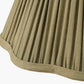 Malia 25cm Olive Green Mushroom Pleat Scalloped Tapered Lampshade