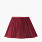 Malia 30cm Mulberry Red Mushroom Pleat Scalloped Tapered Lampshade