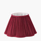 Malia 30cm Mulberry Red Mushroom Pleat Scalloped Tapered Lampshade