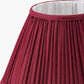 Malia 30cm Mulberry Red Mushroom Pleat Scalloped Tapered Lampshade