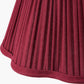 Malia 30cm Mulberry Red Mushroom Pleat Scalloped Tapered Lampshade