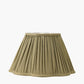 Malia 30cm Olive Green Mushroom Pleat Scalloped Tapered Lamp Shade