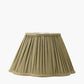 Malia 30cm Olive Green Mushroom Pleat Scalloped Tapered Lampshade