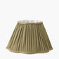 Malia 30cm Olive Green Mushroom Pleat Scalloped Tapered Lamp Shade