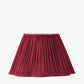 Malia 35cm Mulberry Red Mushroom Pleat Scalloped Tapered Lamp Shade