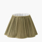 Malia 35cm Olive Green Mushroom Pleat Scalloped Tapered Lampshade
