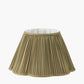 Malia 40cm Olive Green Mushroom Pleat Scalloped Tapered Lampshade