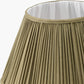 Malia 40cm Olive Green Mushroom Pleat Scalloped Tapered Lampshade