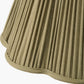 Malia 40cm Olive Green Mushroom Pleat Scalloped Tapered Lampshade