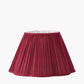 Malia 45cm Mulberry Red Mushroom Pleat Scalloped Tapered Lampshade