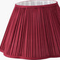 Malia 45cm Mulberry Red Mushroom Pleat Scalloped Tapered Lampshade