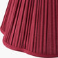 Malia 45cm Mulberry Red Mushroom Pleat Scalloped Tapered Lampshade