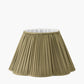 Malia 45cm Olive Green Mushroom Pleat Scalloped Tapered Lamp Shade