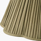 Malia 45cm Olive Green Mushroom Pleat Scalloped Tapered Lamp Shade