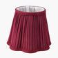 Malia 18cm Mulberry Red Mushroom Pleat Scalloped Tapered Lampshade