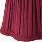 Malia 18cm Mulberry Red Mushroom Pleat Scalloped Tapered Lampshade