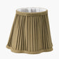 Malia 18cm Olive Green Mushroom Pleat Scalloped Tapered Lamp Shade