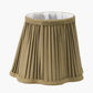 Malia 18cm Olive Green Mushroom Pleat Scalloped Tapered Lampshade