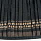 Samaira 30cm Black Silk Border Print Mushroom Pleat Tapered Lampshade