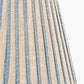 Isla 25cm Jute Striped Natural & Blue Tapered Lampshade